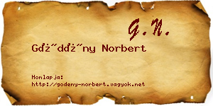 Gödény Norbert névjegykártya